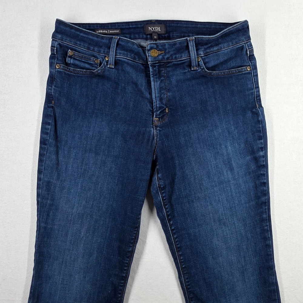 NYDJ Barbara Bootcut Jeans Cooper Wash Blue Denim MDNM2044-COOP-1 Size 12 - Picture 8 of 16